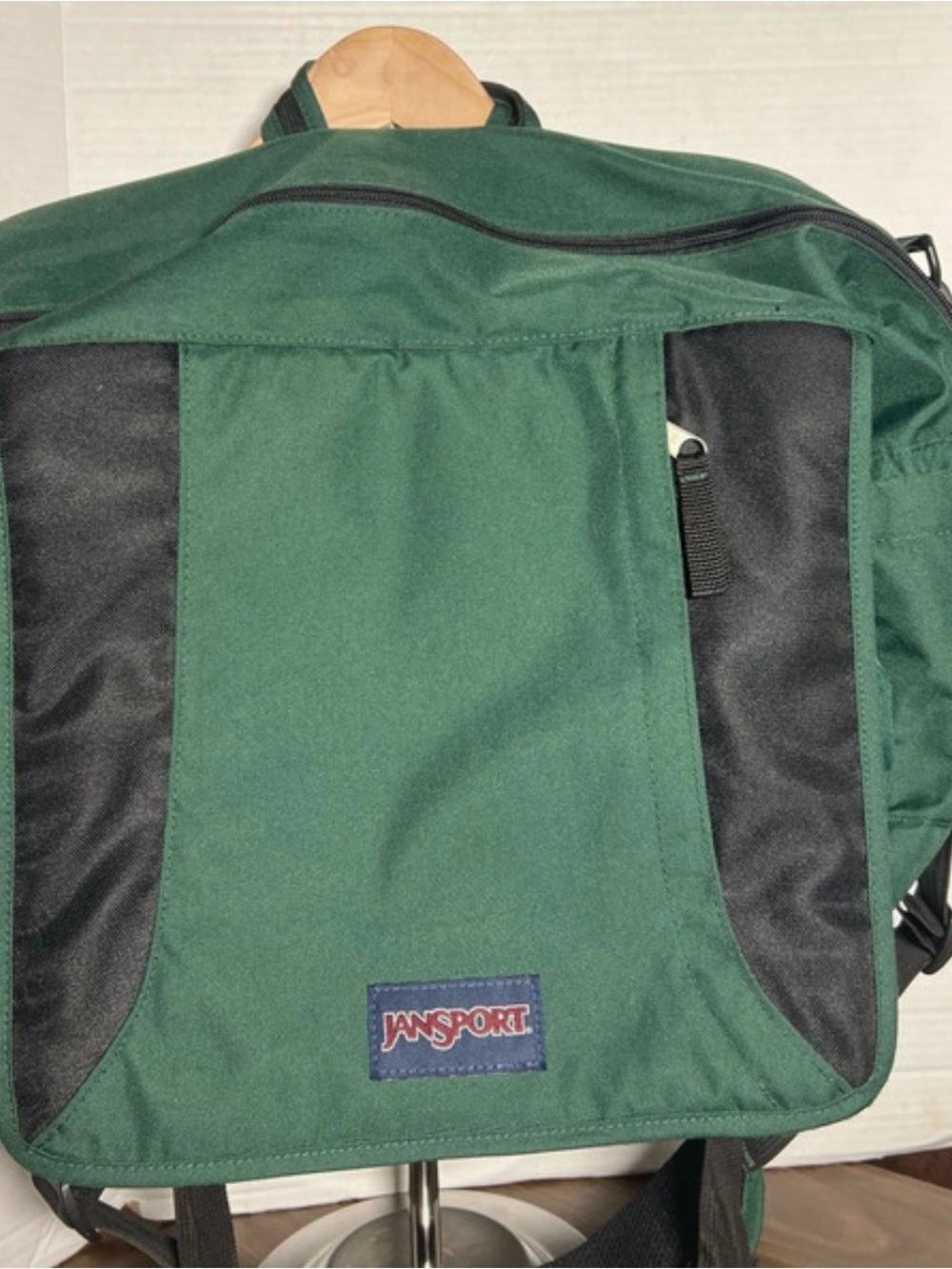 Jansport Green and Black Men's Backpack/messenger bag